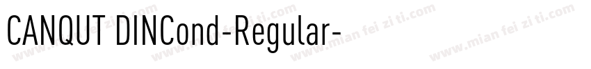 CANQUT DINCond-Regular字体转换